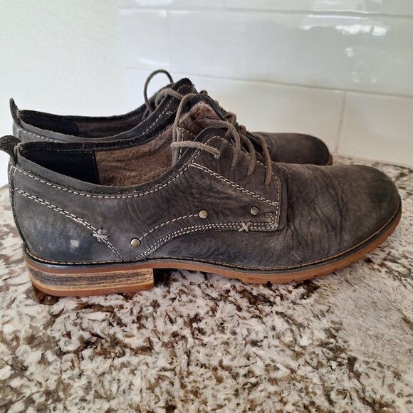 BED STU Gray Leather Oxfords size 10.5 - Picture 2 of 9